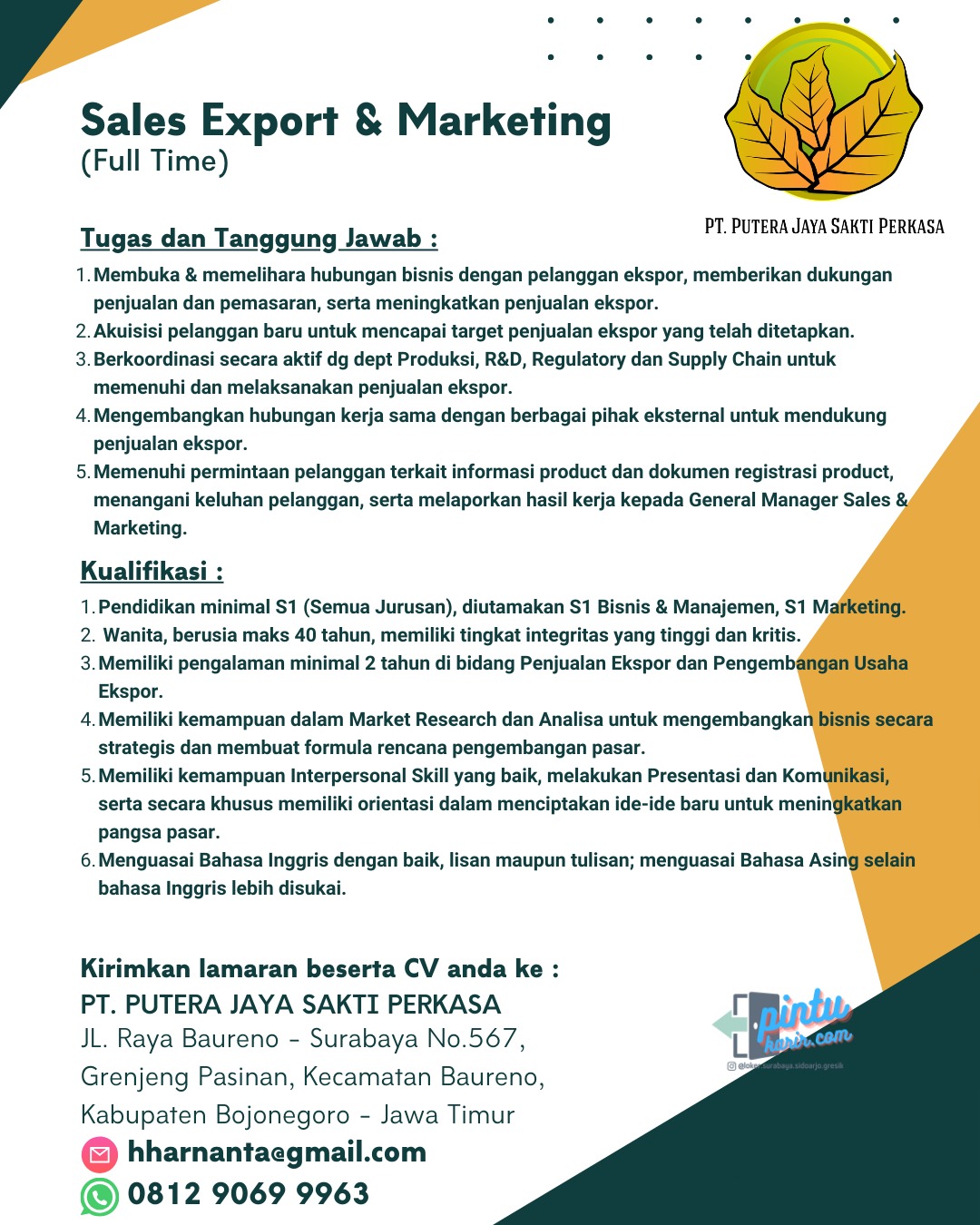 Sales Export & Marketing